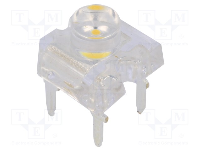 LED Super Flux; 7.62x7.62mm; white warm; 1560÷2180mcd; 120°; 30mA