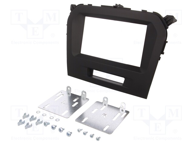 Radio mounting frame; Suzuki; 2 DIN; black