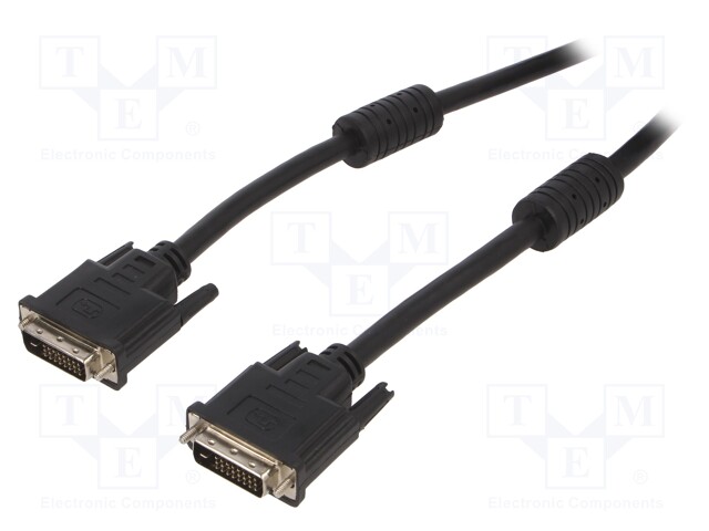 Cable; dual link; DVI-D (24+1) plug,both sides; 1.8m; black