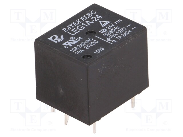 Relay: electromagnetic; SPST-NO; Ucoil: 24VDC; 10A/120VAC; 360mW