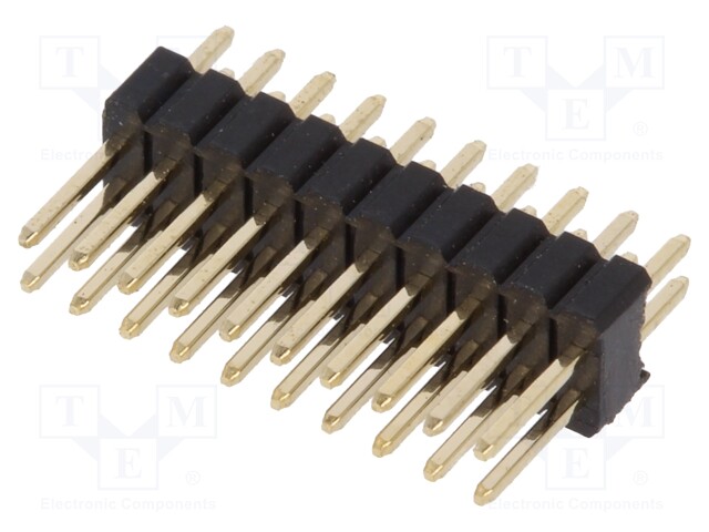 Pin header; pin strips; male; PIN: 20; straight; 1.27mm; THT; 2x10