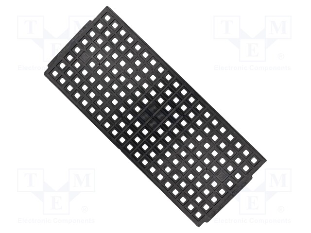 Electronic components tray; ESD; 10x10x1mm; black; 150°C; IC: TQFP