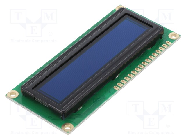 Display: OLED; graphical; 100x16; Dim: 80x36x10mm; yellow; PIN: 16