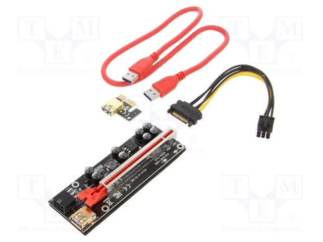 Riser; USB 3.0; red; Application: Bitcoin Miner