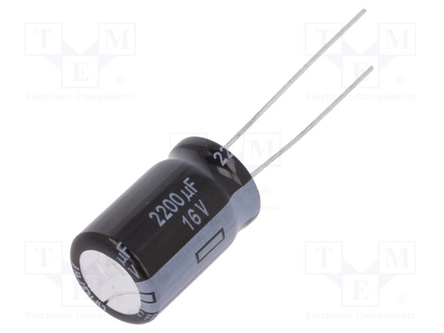 Capacitor: electrolytic; low impedance; THT; 2200uF; 16VDC; ±20%