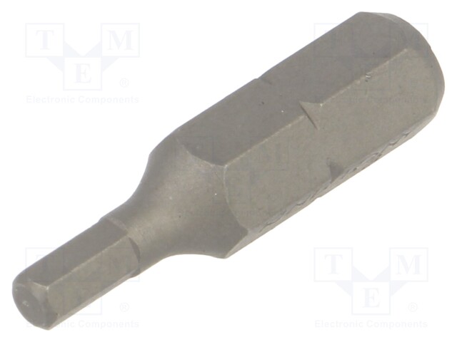 Screwdriver bit; hex key; HEX 3mm; Overall len: 25mm