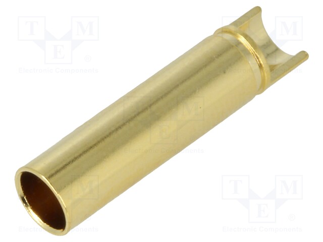 Socket; 4mm banana; 36A; Contacts: brass gold plated; 0.3mΩ; 12AWG