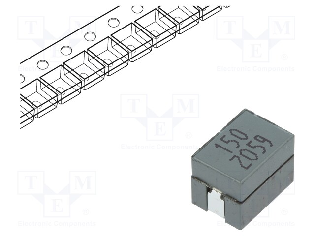 Inductor: wire; 150nH; Ioper: 50A; 0.29mΩ; 100kHz; -40÷125°C; ±10%