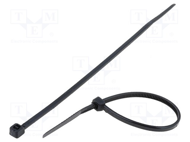 Cable tie; L: 120mm; W: 2.5mm; polyamide; 78.5N; black; Ømax: 30mm