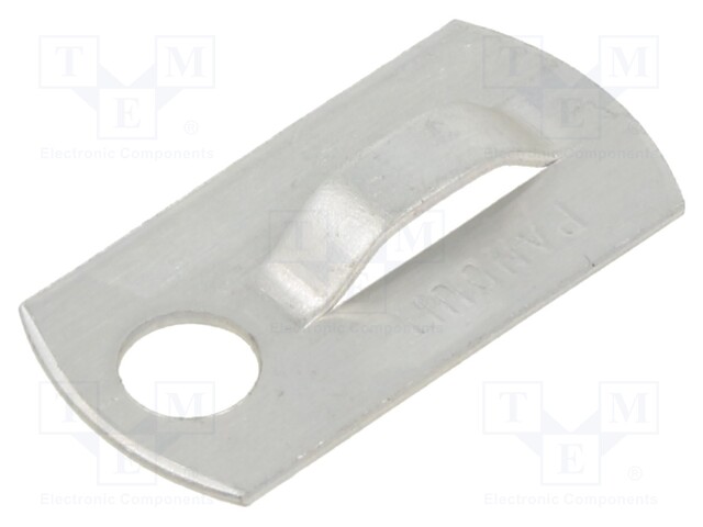 Cable tie holder; aluminium; natural; Tie width: 2.5÷4.8mm