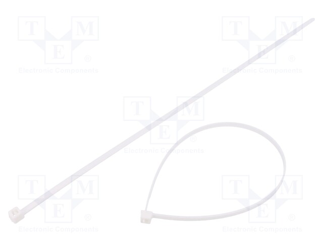 Cable tie; L: 300mm; W: 4.6mm; polyamide; 225N; white; Ømax: 80mm