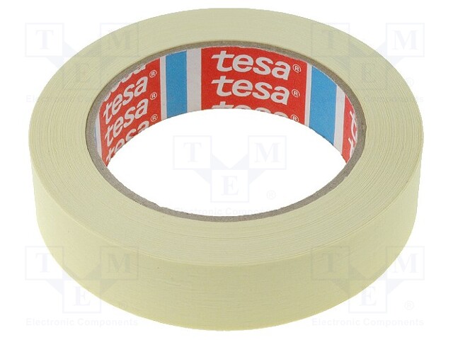 Tape: masking; W: 25mm; L: 50m; D: 130um; natural rubber; 10%