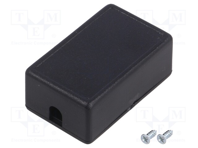 Enclosure: for power supplies; X: 28mm; Y: 45mm; Z: 18mm; ABS; black