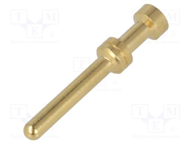 Contact; male; 1mm2; Han E; gold-plated; crimped; 16A; copper alloy