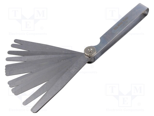 Metric feeler gauge; Range: 0,04÷1mm; L: 85mm; Width: 13mm; 25pcs.