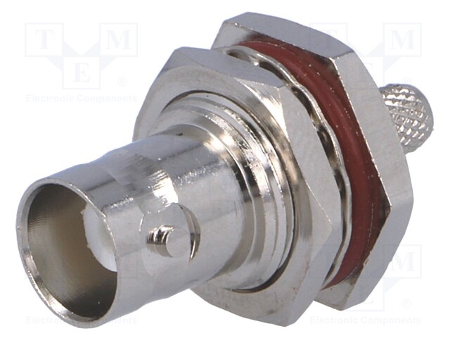 Socket; BNC; female; straight; 50Ω; 3C2V,RG141,RG58; crimped