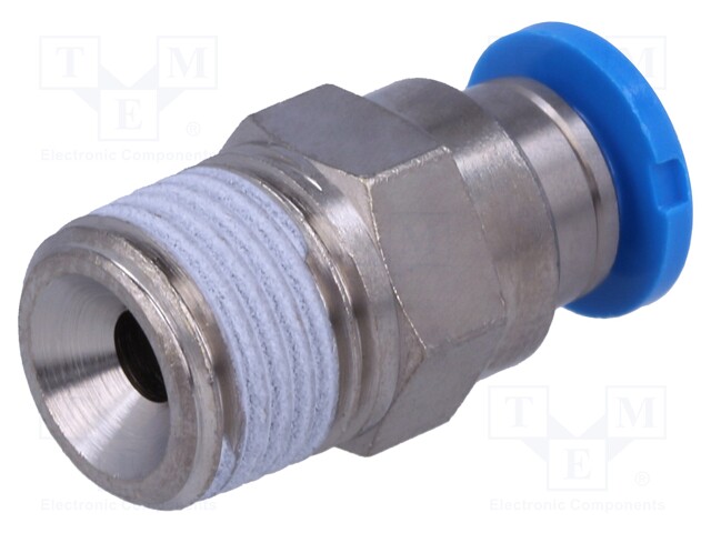 Push-in fitting; straight; Input thread: R 1/8" external; 4mm