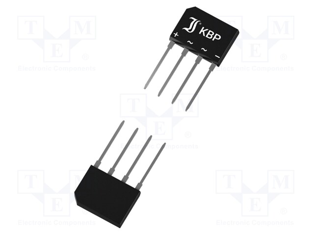 Single-phase bridge rectifier; Urmax: 800V; If: 3A; Ifsm: 65A; KBP