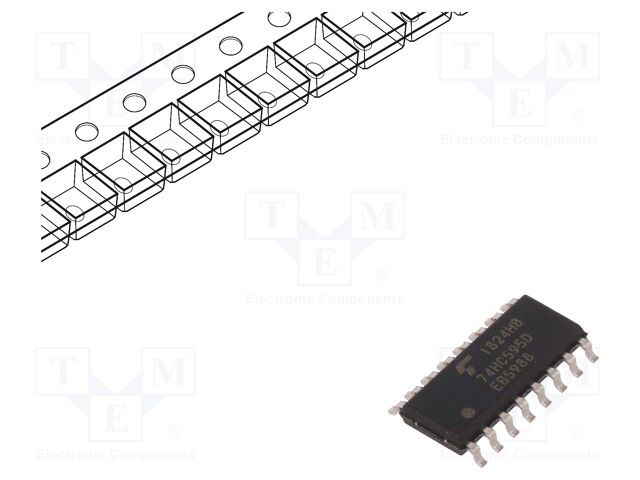 IC: digital; 3-state,8bit,shift register,latch; C²MOS; Series: HC