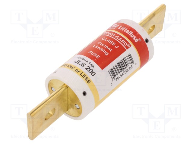 Fuse: fuse; quick blow; 200A; 600VAC; industrial; JLS