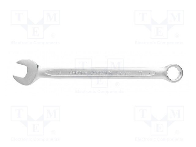 Wrench; combination spanner; 11mm; Chrom-vanadium steel