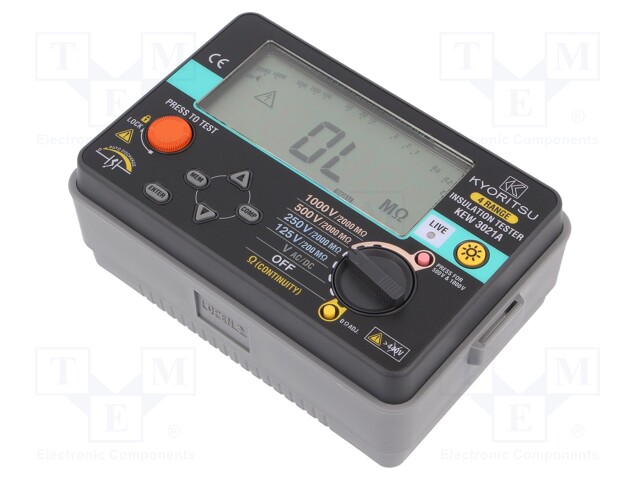 Insulation resistance meter; 125V/250V/500V/1000V