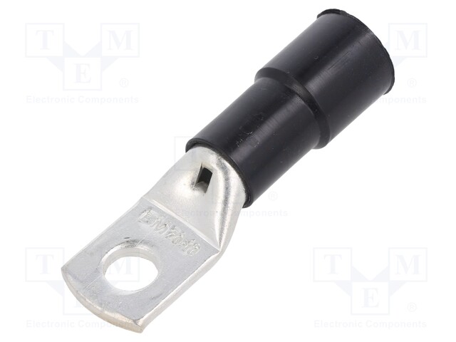 Tip: ring tube; M10; Ø: 10.5mm; 70mm2; crimped; for cable; insulated