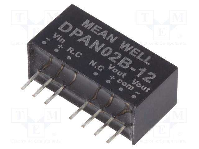 Converter: DC/DC; 2W; Uin: 18÷36V; Uout: 12VDC; Uout2: -12VDC; SIP8