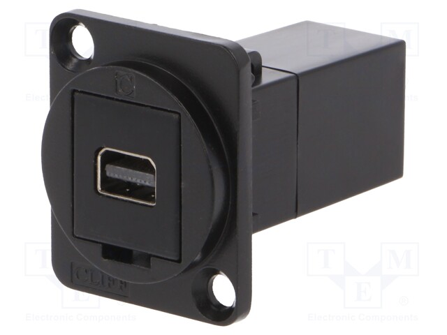 Coupler; both sides,Mini DisplayPort socket; FT; 19x24mm