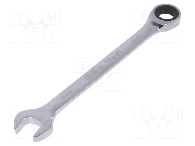 Key; combination spanner,with ratchet; 14mm