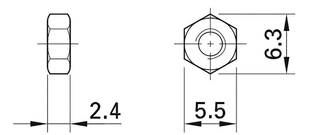 Nickel-plated brass; Accessories: nut