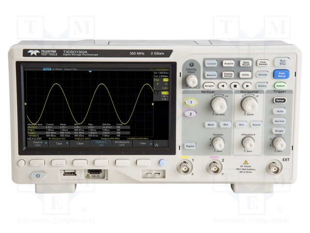 Oscilloscope: digital; Band: ≤350MHz; Channels: 2; 28Mpts; 2Gsps