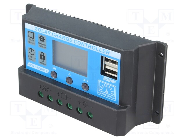 Charging regulator; 30A; -20÷55°C; Features: digital display