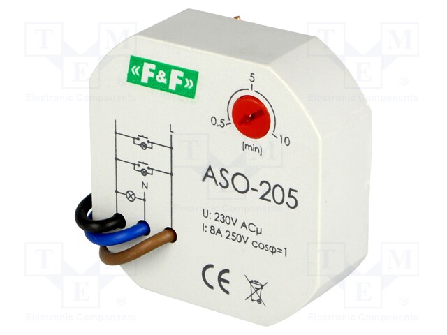 Staircase timer; IP20; 230VAC; in mounting box; 16A; -20÷50°C