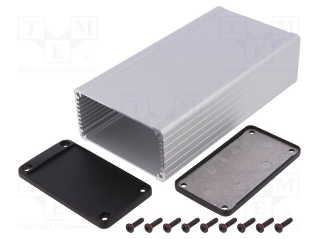 Enclosure: shielding; X: 84mm; Y: 160mm; Z: 44mm; aluminium; natural