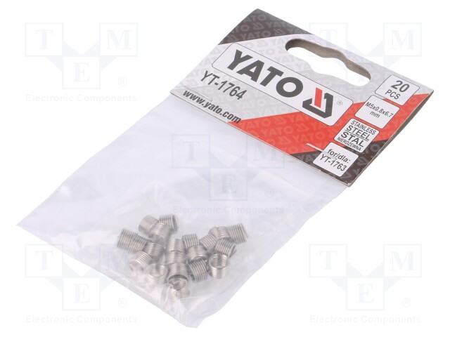 Threaded insert; stainless steel; M5; Pitch: 0,8; 20pcs.