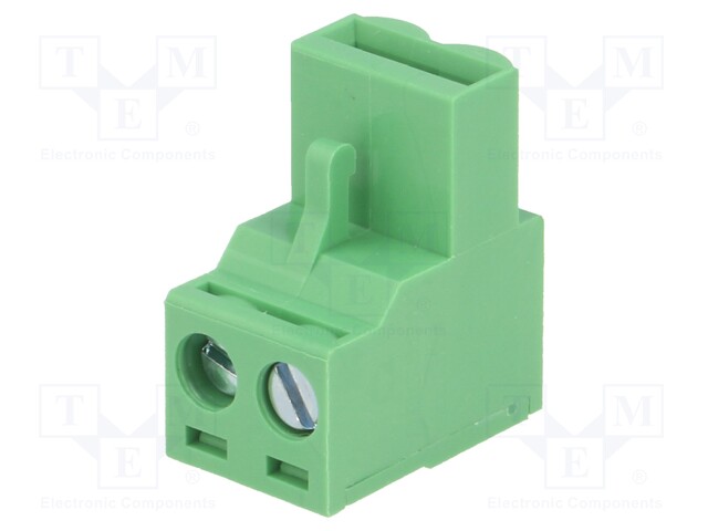Pluggable terminal block; 5mm; ways: 2; angled 90°; plug; female