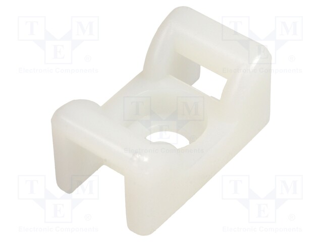 Screw mounted clamp; PA6.6,polyamide; natural