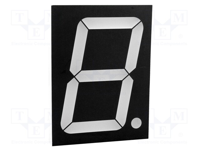 Display: LED; 7-segment; 101.2mm; 4"; No.char: 1; red; 18÷44mcd