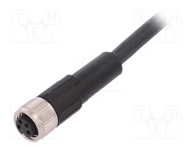 Connection lead; M8; PIN: 4; straight; 10m; plug; 60VAC; 4A; -25÷80°C