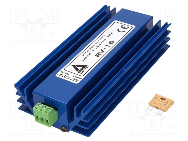 Power supply: step-down converter; Uout max: 13.8VDC; 1.5A; 85%
