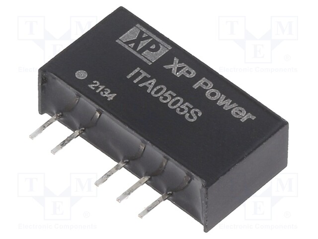 Isolated Board Mount DC/DC Converter, ITE, 2 Output, 1 W, 5 V, 100 mA, -5 V