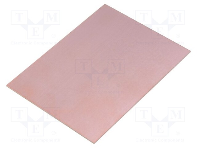 Laminate; FR4; 1mm; L: 100mm; W: 75mm; Coating: copper