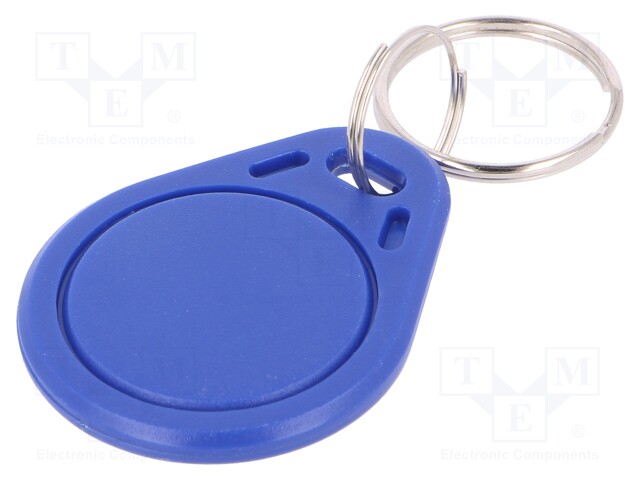 RFID pendant; ISO/IEC14443-3-A; blue; 13.56MHz; Mat: plastic; 4g