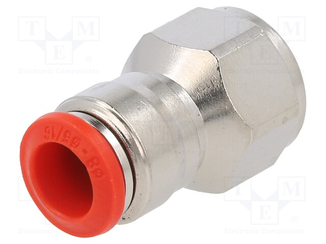 Push-in fitting; straight; 1/4"; -0.99÷20bar; 8mm