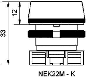 Switch: push-button; Stabl.pos: 1; 22mm; white; IP55; 1000000cycles