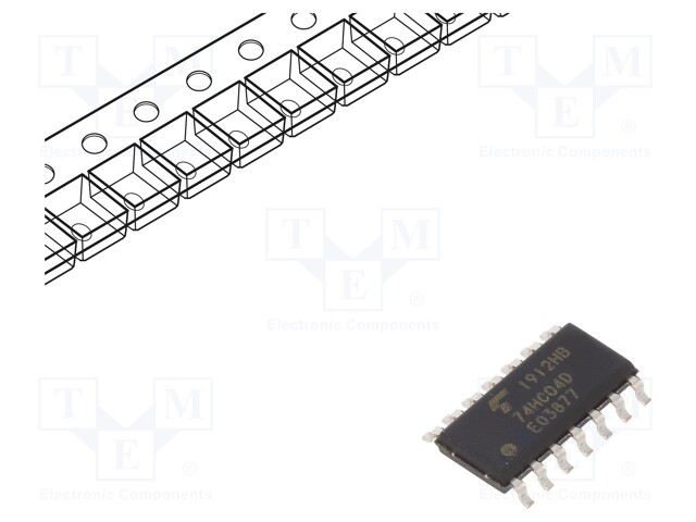 IC: digital; HEX,inverter; Channels: 6; IN: 1; SMD; SO14; Series: HC