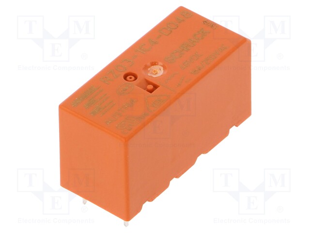 Relay: electromagnetic; SPDT; Ucoil: 48VDC; 16A/250VAC; 16A/24VDC