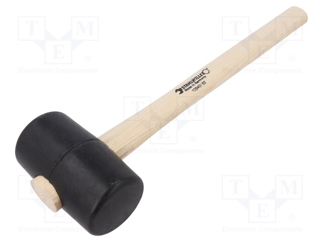 Hammer; 320mm; 317g; 55mm; round; rubber; wood; Conform to: DIN 5128