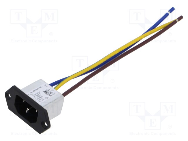 Connector: AC supply; socket; male; 10A; 250VAC; IEC 60320; C14 (E)